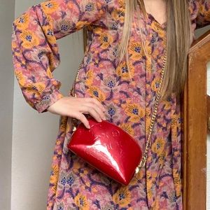 LOUIS VUITTON Vernis Cosmetic Pouch Chain Added